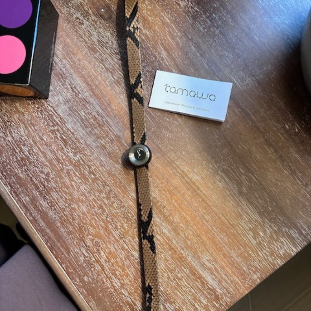 Tamawa | Woman's Bakelite Watch With Python Print… - image 4